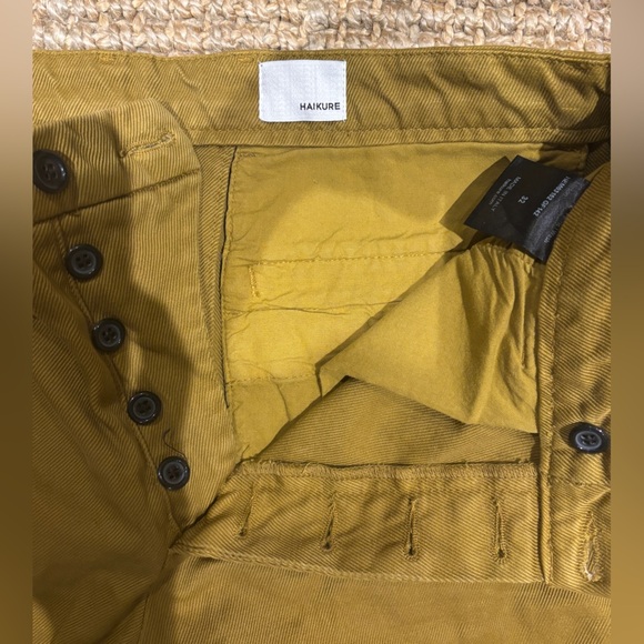 Men’s Haikure Cotton Twill Cropped pant size 32 x 27 mustard. - Picture 3 of 4